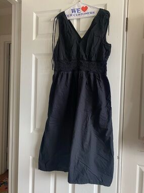 Old Navy Black Maxi Dress with Smocked Waist cotton